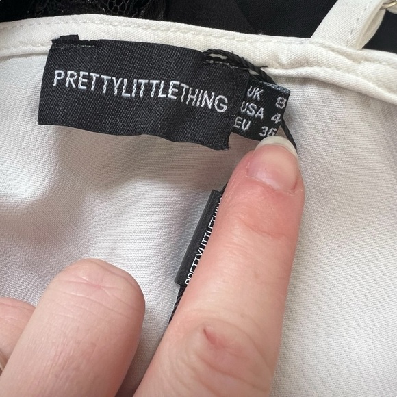 PrettyLittleThing NWT's - Womens Corset BodyCon Mesh Ruched Mini Dress Sz. 4 - Picture 9 of 9